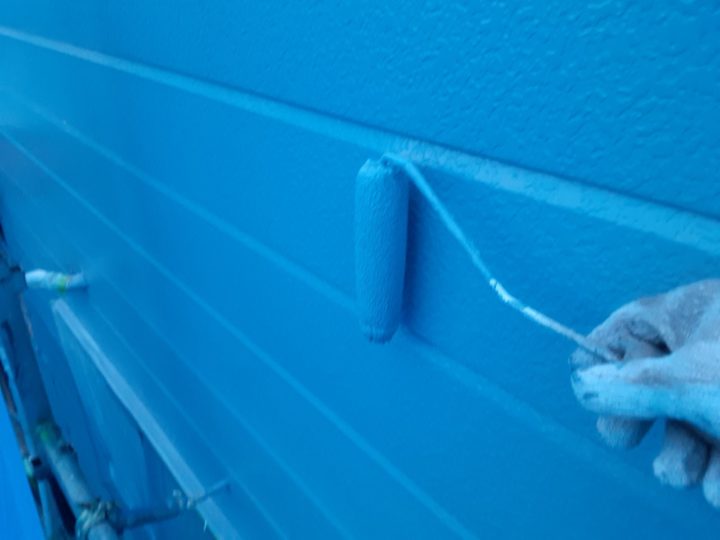 外壁塗装工事　上塗り