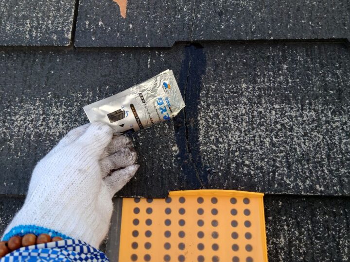 屋根塗装工事　補修　2回目