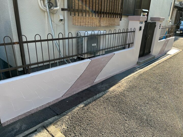 塀塗装工事　施工完了